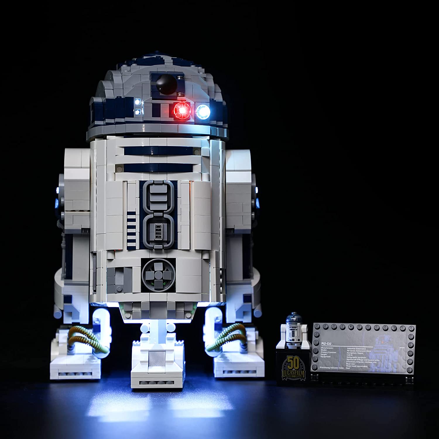 Remote Control Version Light Kit Without Building Block Model Light Kit for Lego R2-D2 Star Wars 75308 Set Lighting Kit Compatible with Lego 75308 