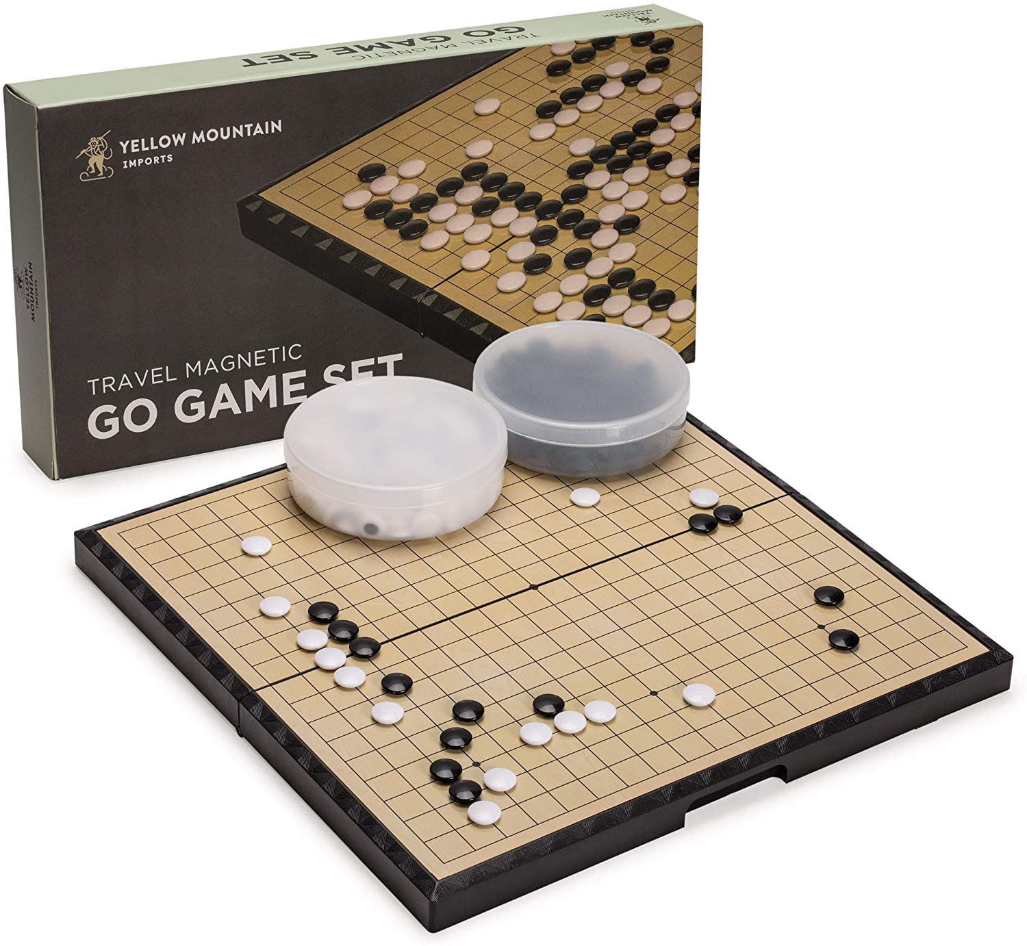 Kid Adult Portable Folding Magnetic Go Game Board Set With Single Convex 