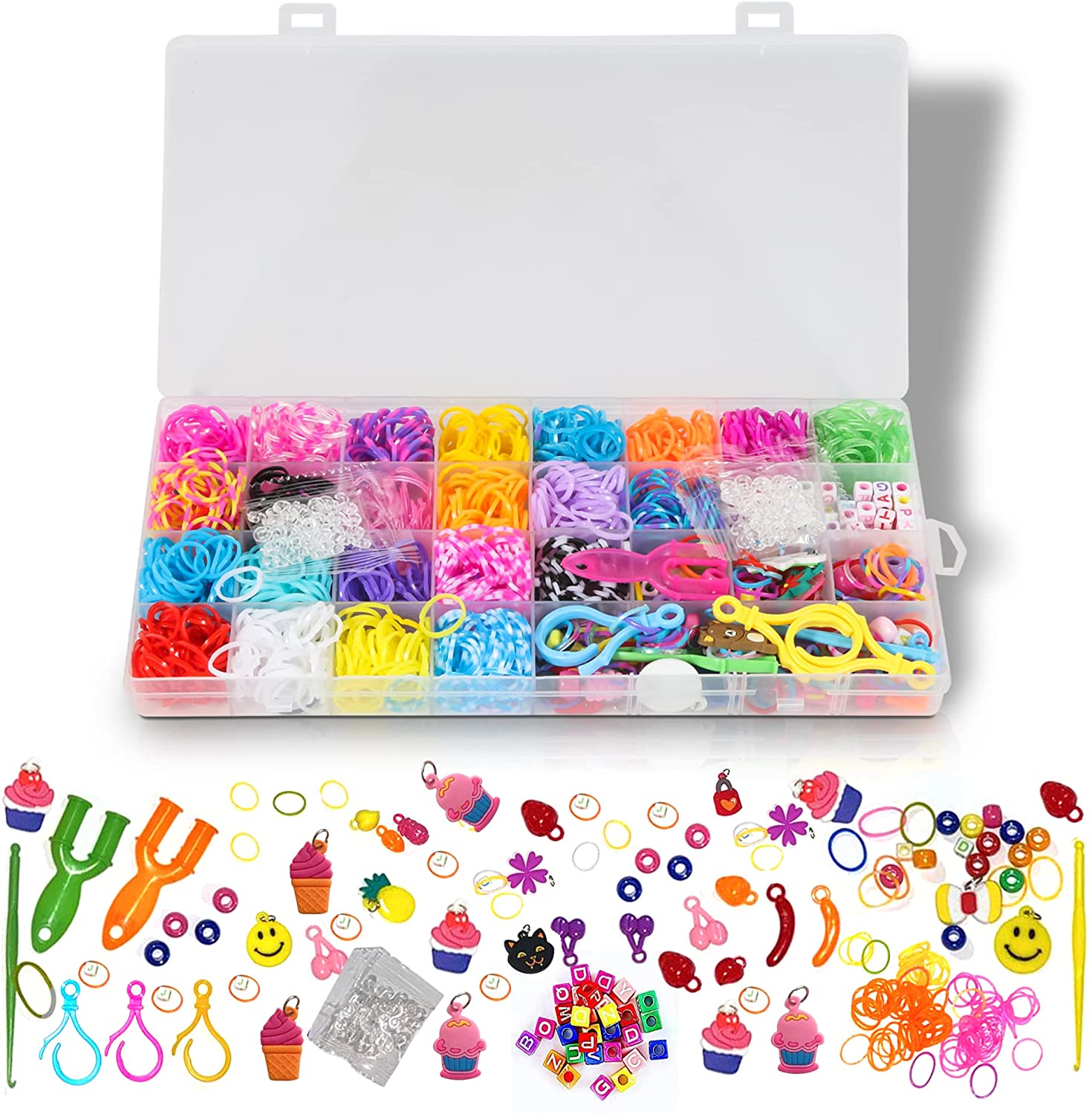 NICALE Loom Rubber Band Bracelet kit for Girls, Boys - 1500 + DIY Colored  Rubber Bands, Skin-Friendly - Birthday, Friendship Gift for Anyone.