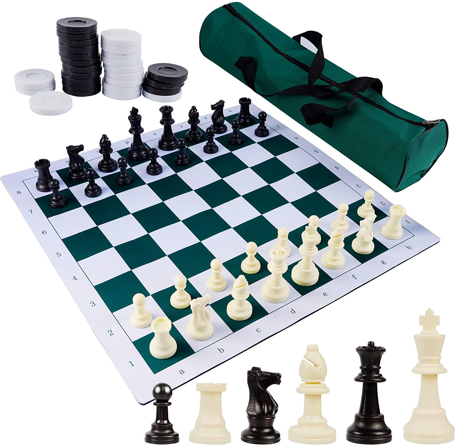 Children Folding Chessboard Portable PVC Mat Roll-up Board Game Accessory CO 