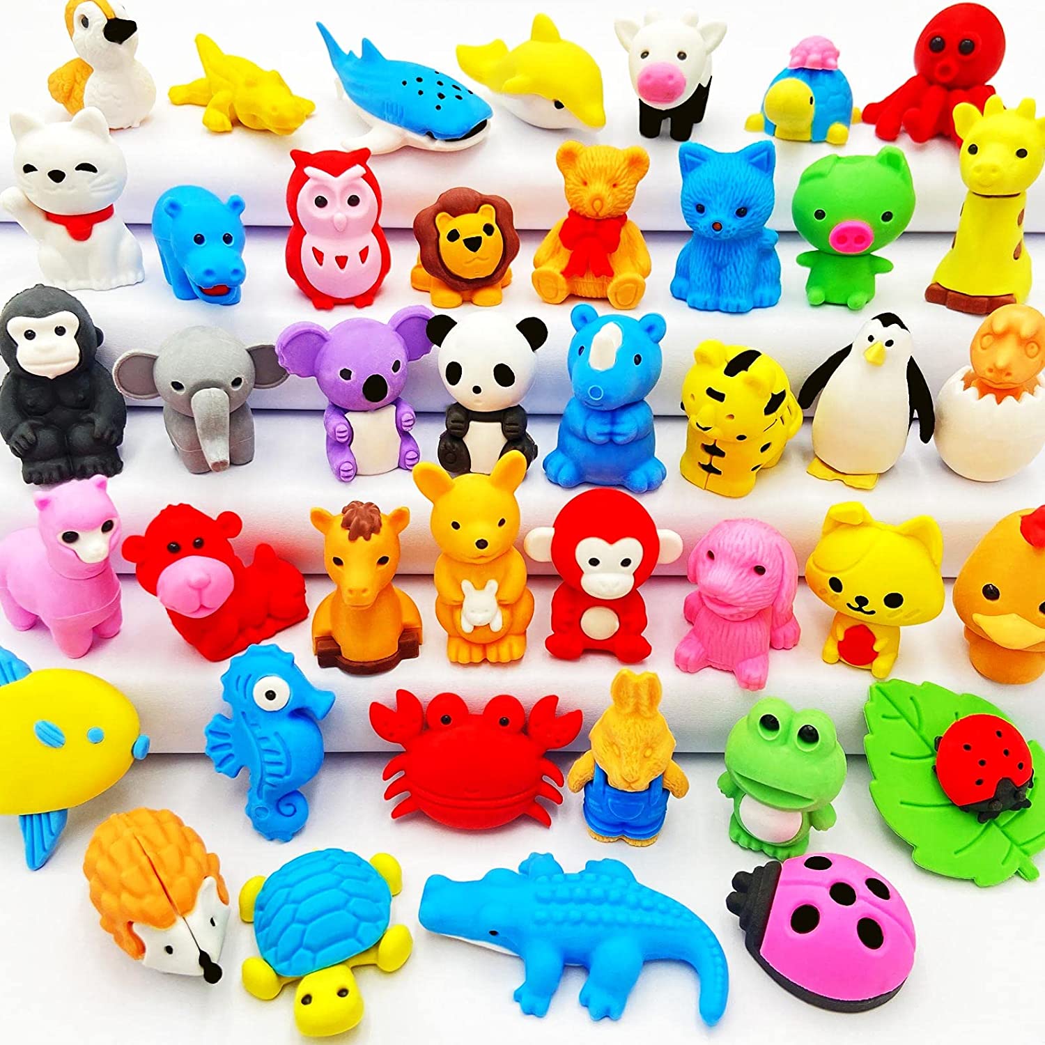  120 pcs Animal Erasers Desk Pets for Kids Classroom Rewards,  Puzzle Erasers Take Apart Erasers Animals Pencil Erasers for Student  Valentine Gift,Class Treasure Box,Party Favors,Easter Egg Stuffers : Toys &  Games
