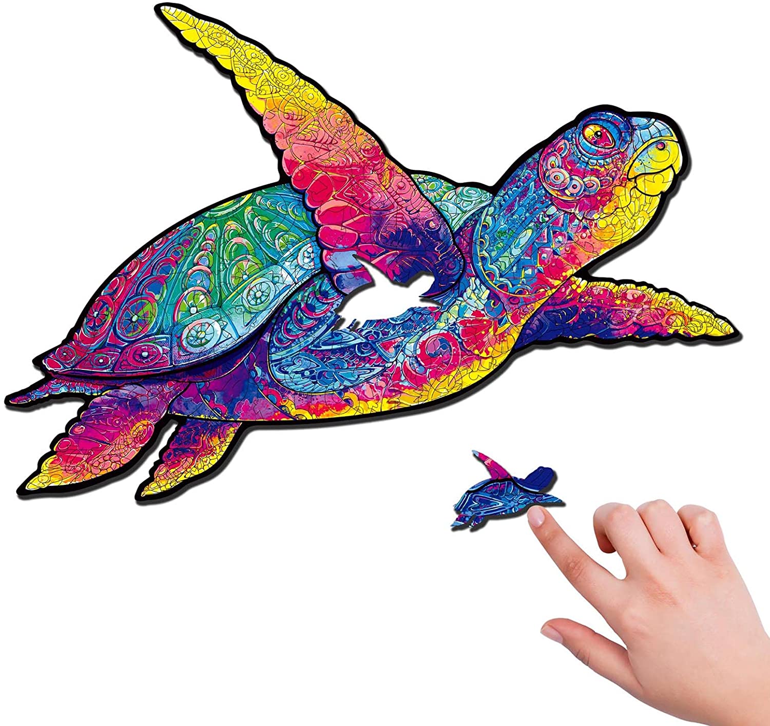 Sea Turtle Wooden Animal Puzzle Jigsaw Mosaic Puzzle Gift For Holiday 