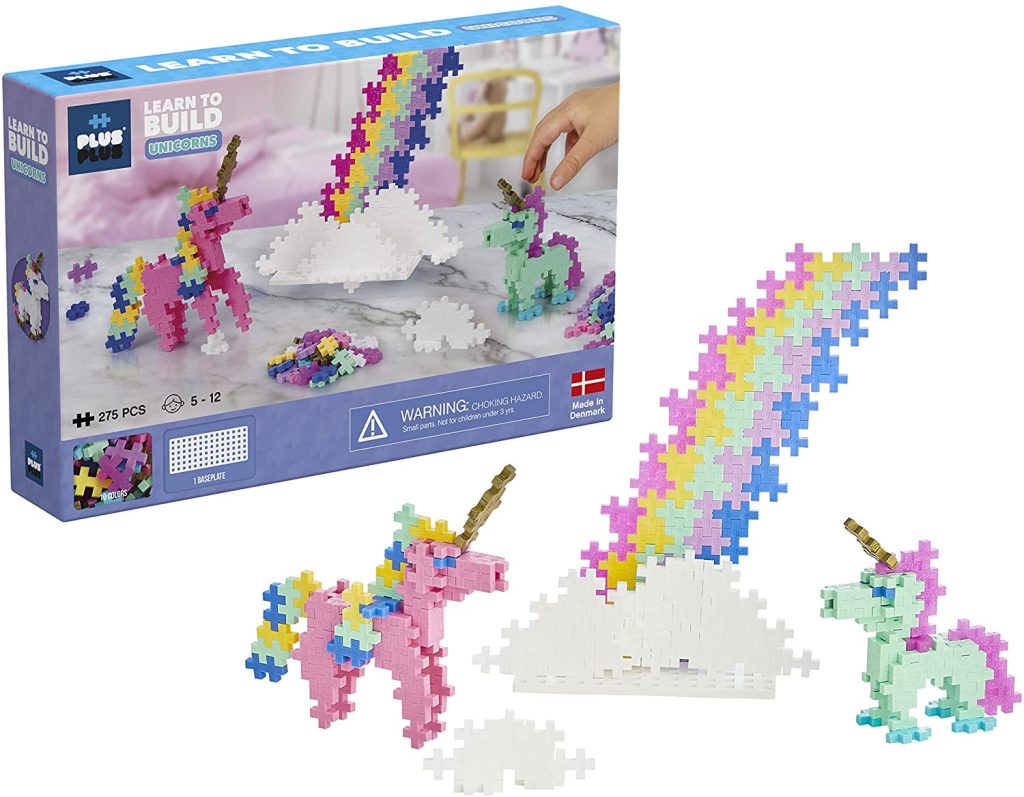 PLUS PLUS Learn to Build Unicorns 240 Pieces Construction