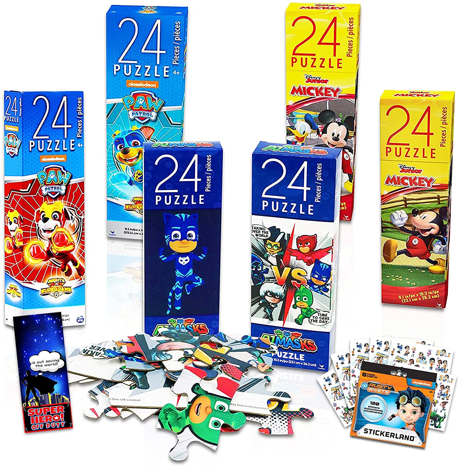 Mickey Mouse, PJ Masks, and Paw Patrol 24 Piece Puzzle Packs for Kids ~ 6  Mickey Mouse, PJ Masks, and Paw Patrol 24 Piece Jigsaw Puzzles | Puzzle Pack  for Kids Ages 4-8 – Homefurniturelife Online Store