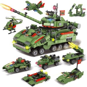 562pcs Military Building Blocks Set Toys Bricks Armored Helicopter Model Gift 
