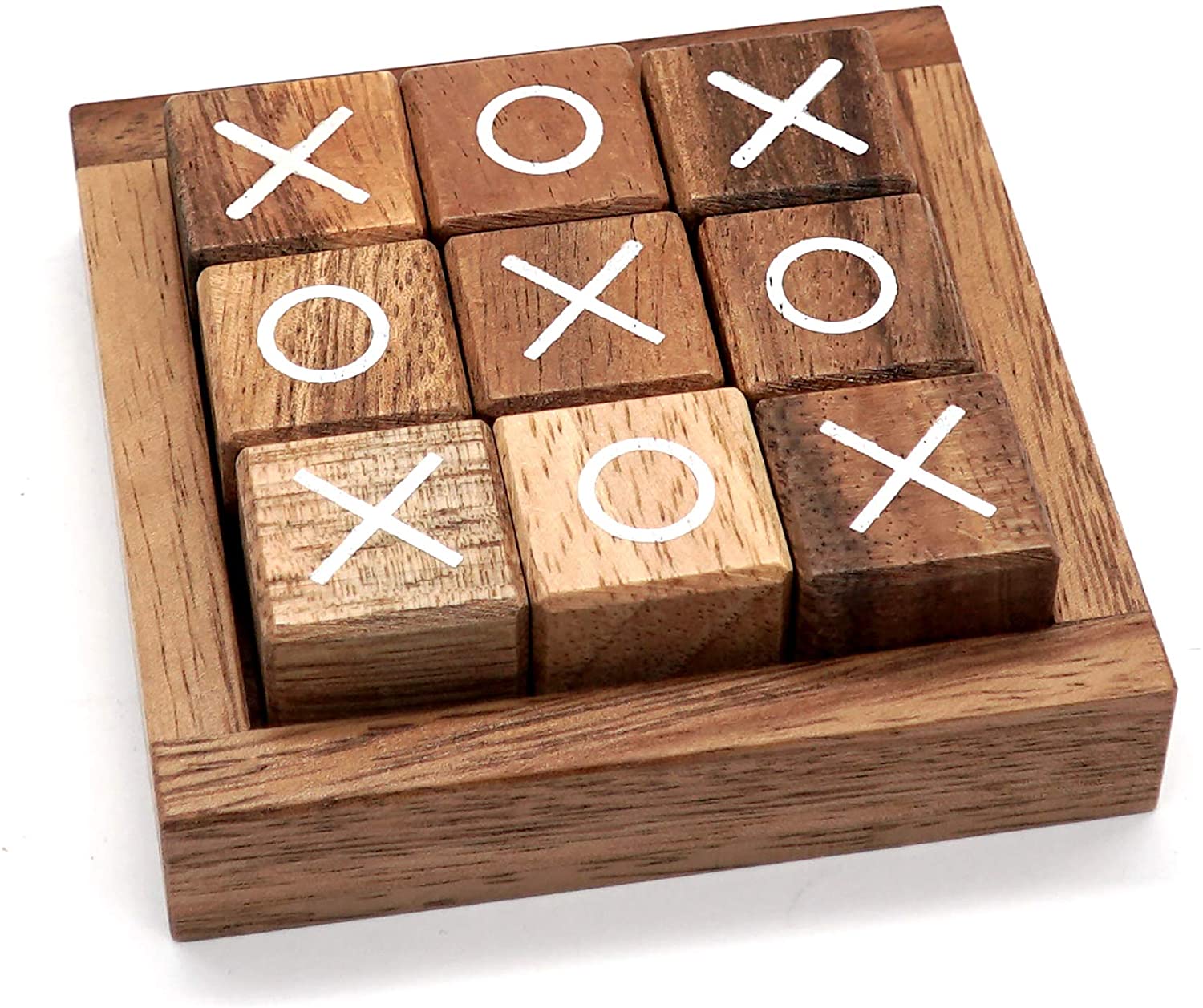 Noughts and Crosses Tic Tac Toe Wooden Clasic Board Games Living Room Coffee 