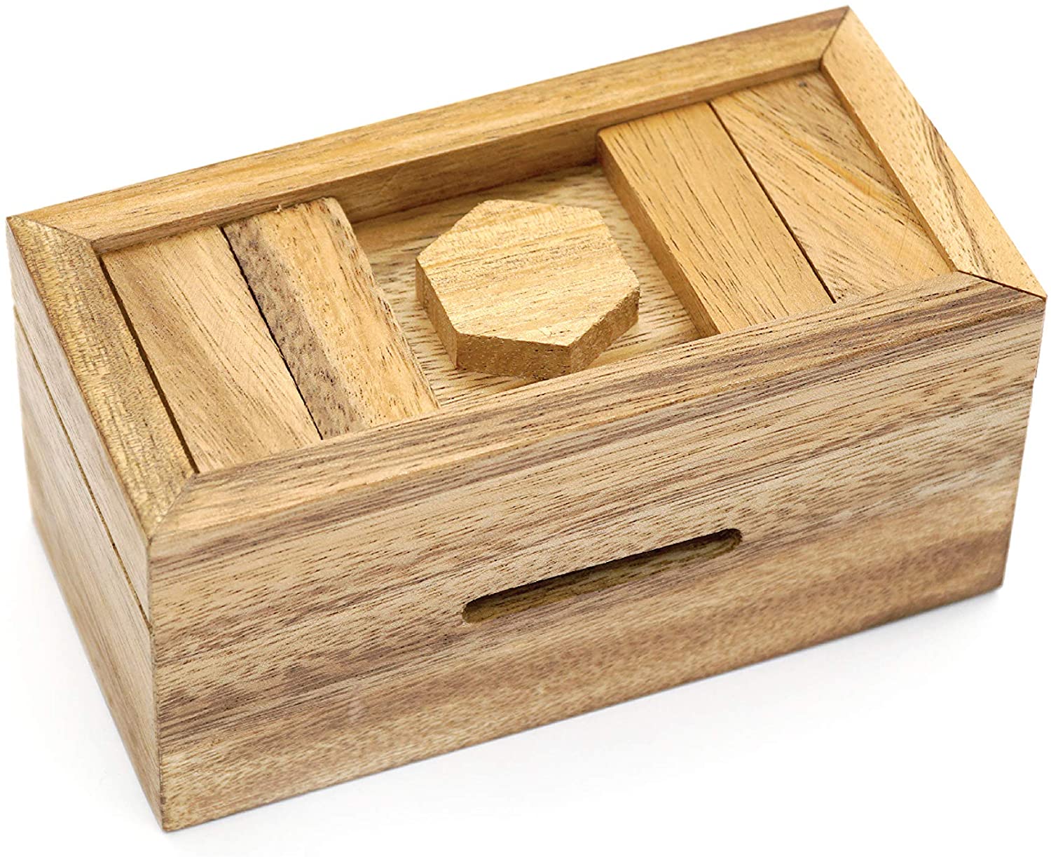 Puzzle Gift Case Box with Secret Compartments Wooden Money Box to Challenge 