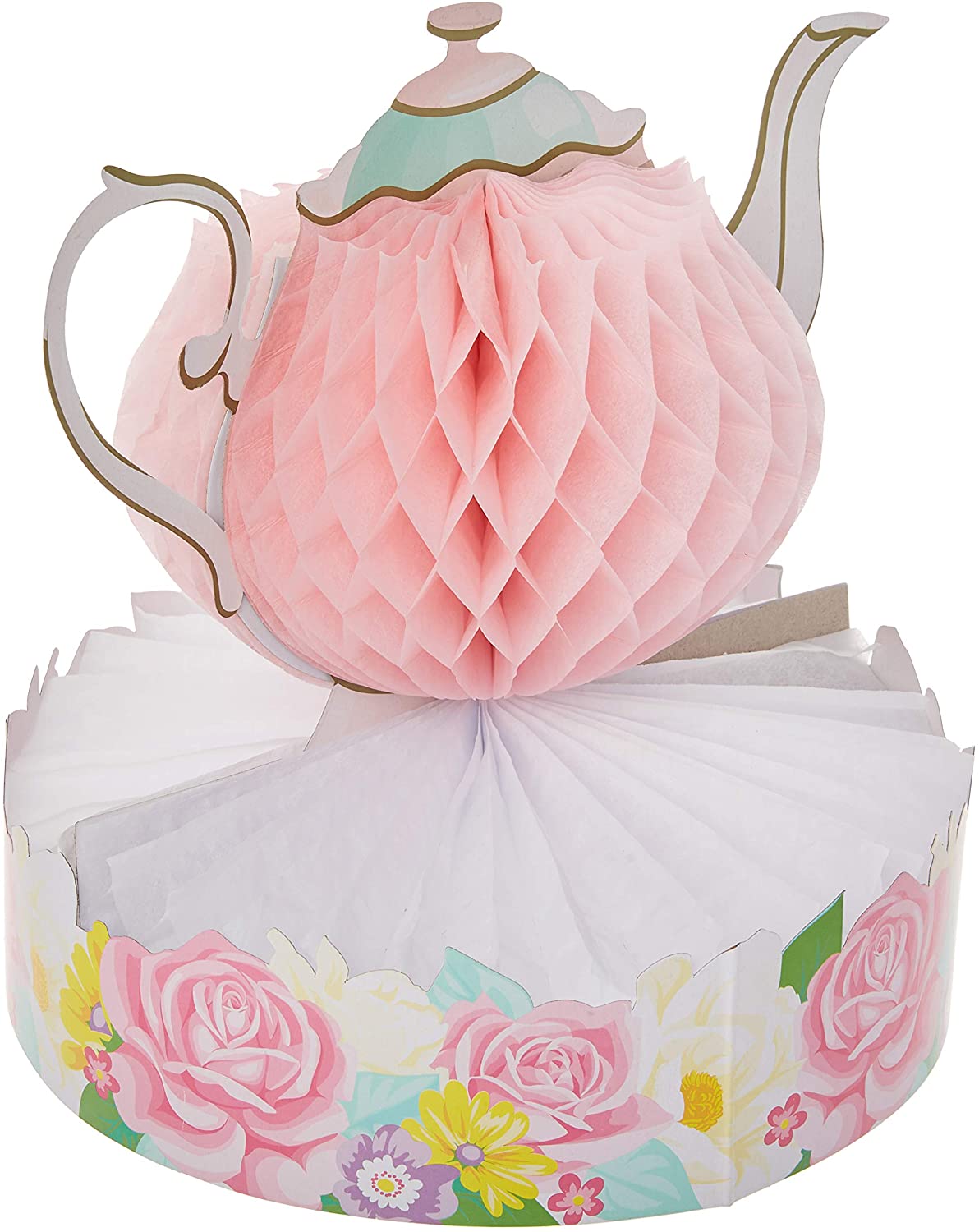 1 ct Floral Tea Party Plastic Tablecloth 