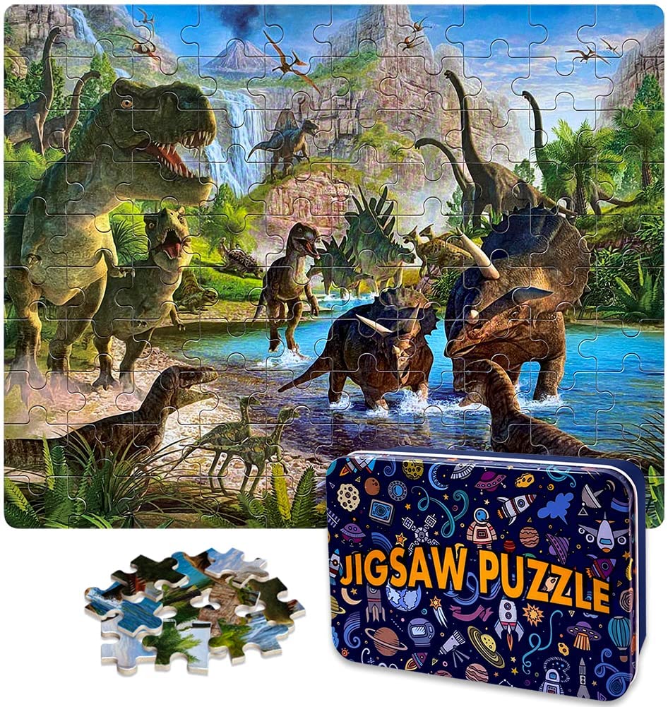 Trefl 4 In 1 35 54 48 70 Piece Boys Kids Dinosaurs Jigsaw Puzzle Set NEW 