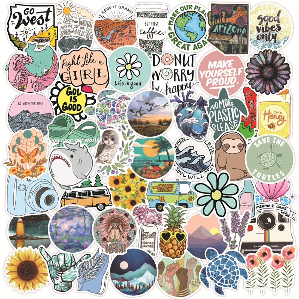 100pcs fresh vine stickers pack lively funny vsco stickers waterproof decals for water bottles laptop for adults teens homefurniturelife online store