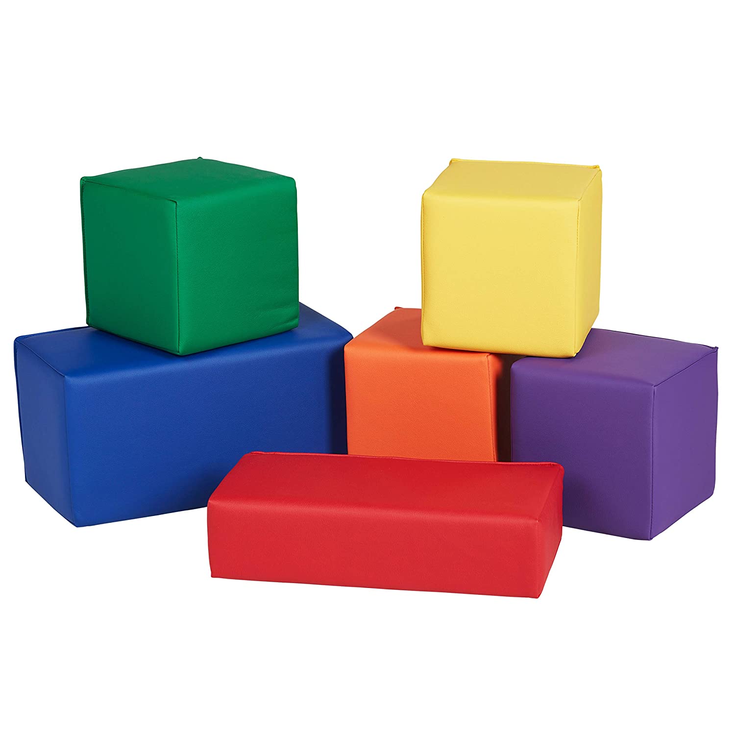 - Assorted Factory Direct Partners SoftScape Stack-a-Block Big Foam Construction Building Blocks Soft Play Set for Toddlers and Kids 6-Piece Set 