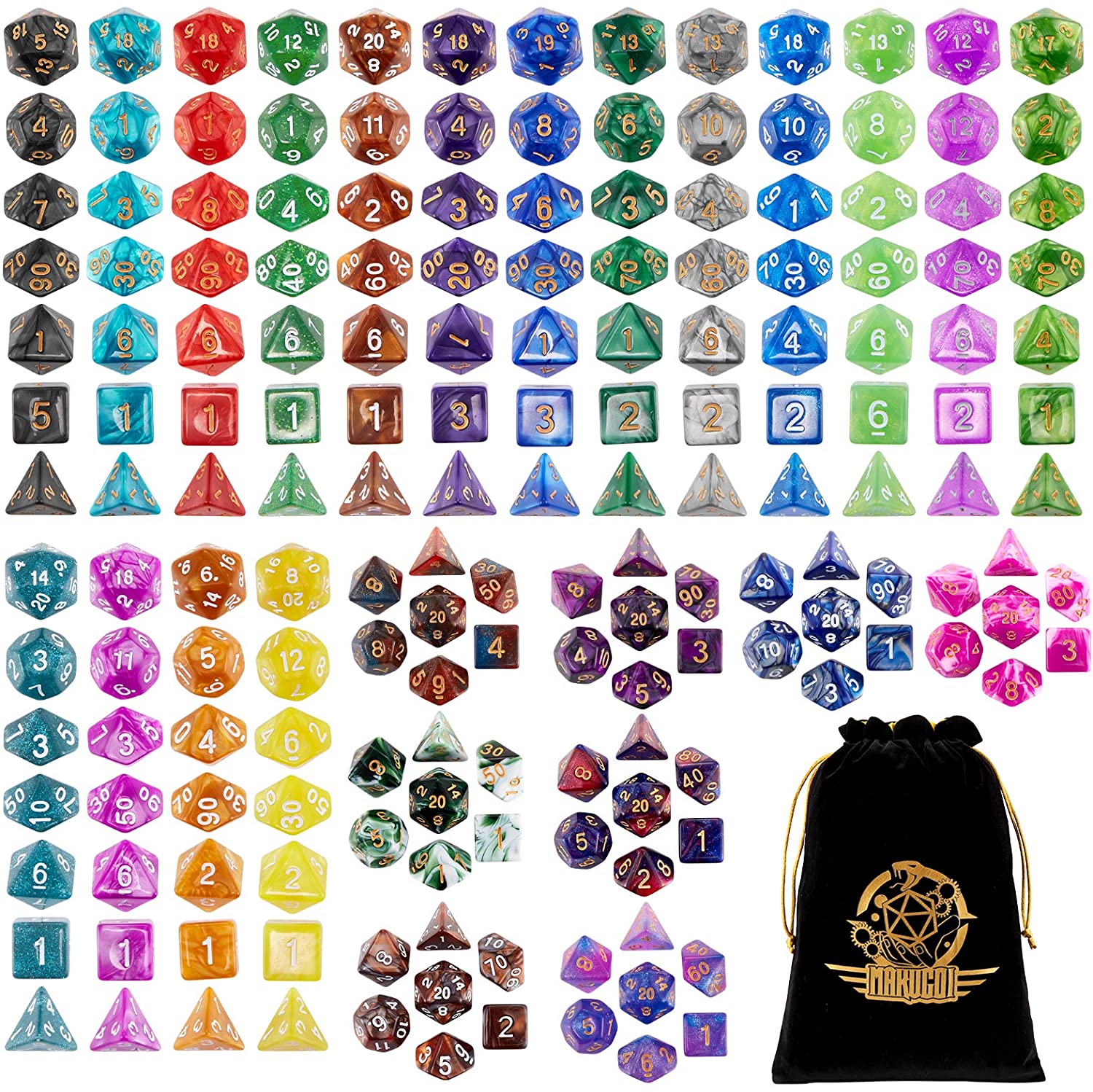 20 stücke Polyhedral Dice D10 für Dungeons & Dragons DND D & D Tischspiele 