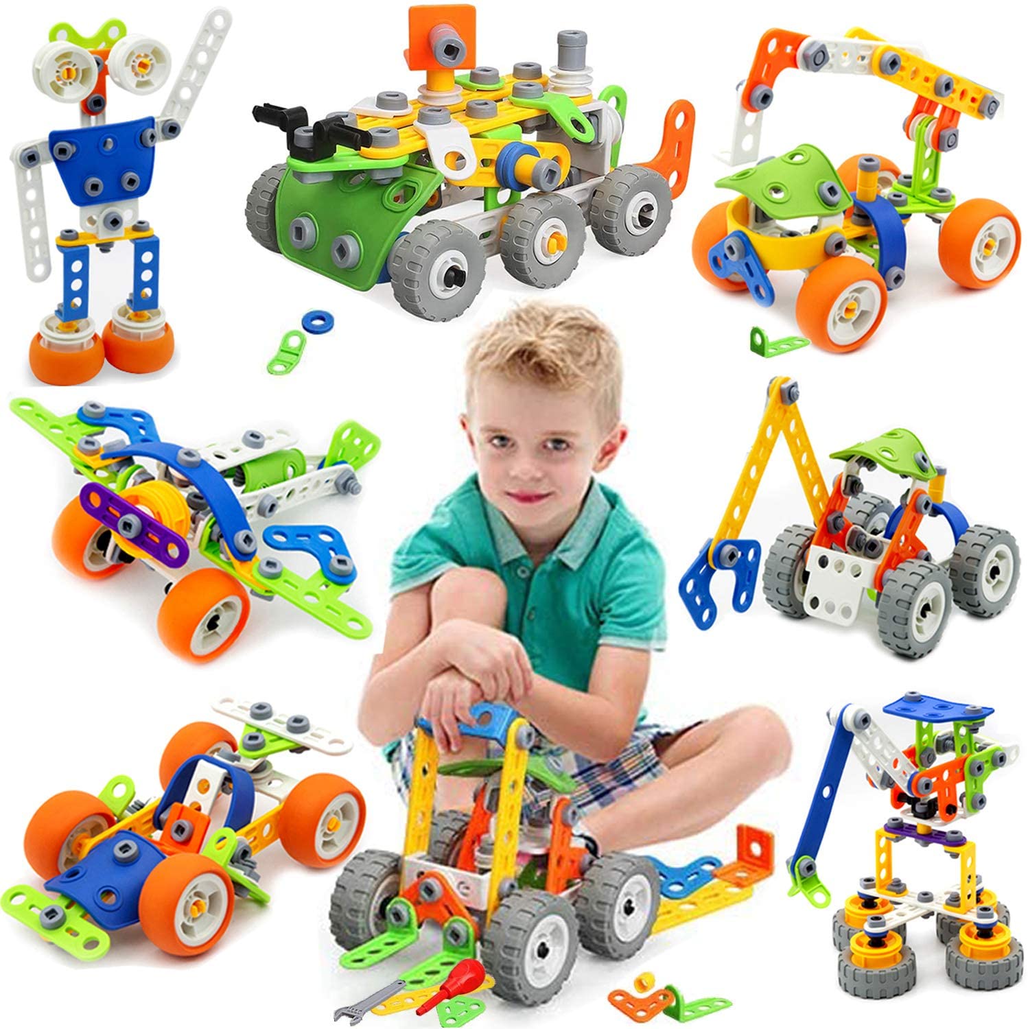 Best Gift For Kids Boys Girls DIY Toy Learning Set Construction Building Blocks 