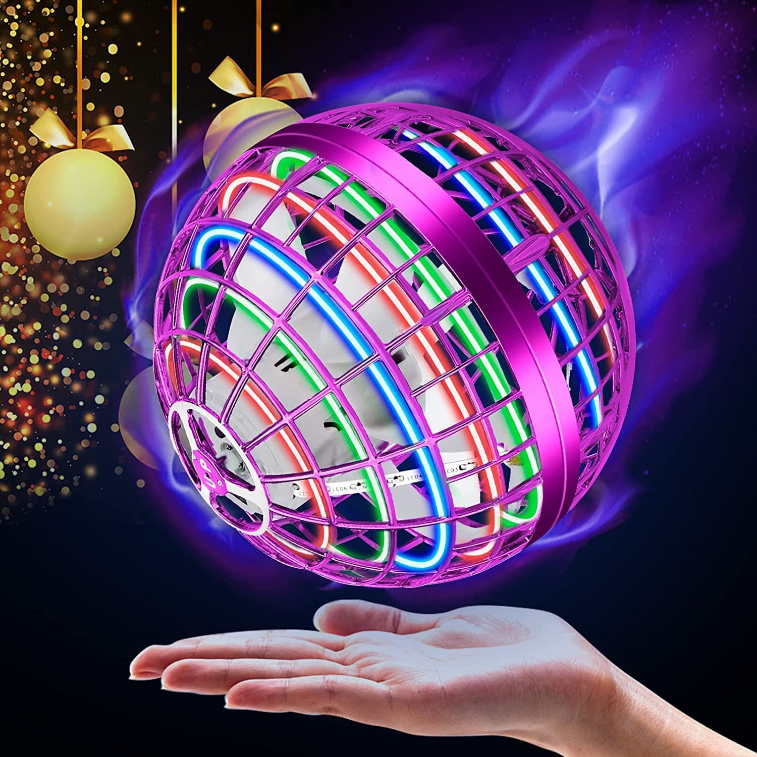 Flying Ball Space Orb Hover Ball Flying Toys for Kids Adults Magic Flying Orb 360°Rotating with Dream LED Indoor Outdoor Hot Toys for Christmas Festival 2021 