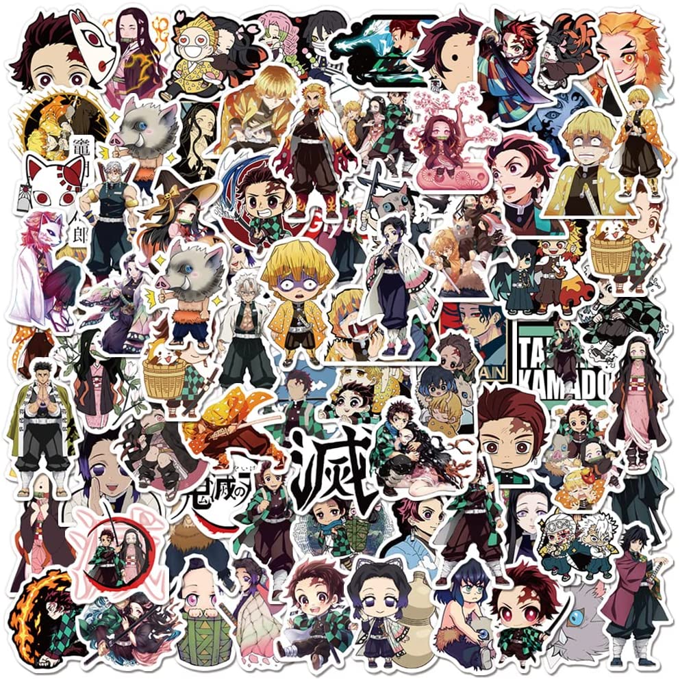 Adesivi impermeabili per computer portatile Shanxia Demon Slayer bici snowboard confezione da 100 pezzi per skateboard auto 