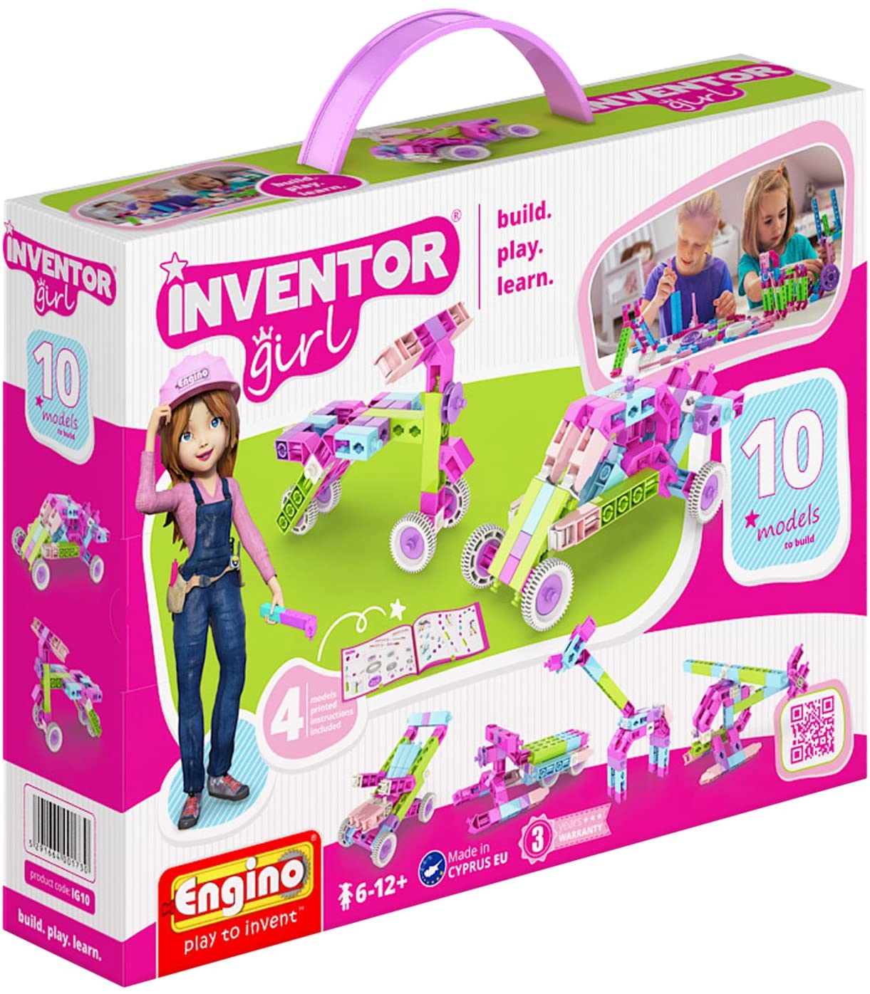 Build 12 Construction Models Building Kit Engino ENG-1234 Inventor 