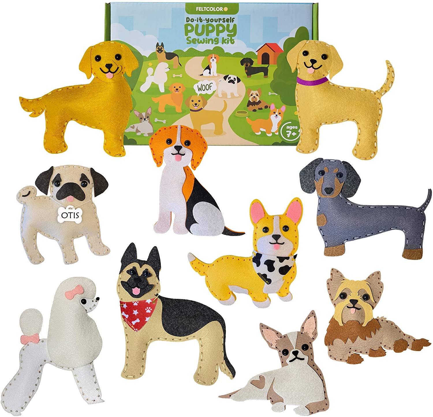 Habicraft EASY TO MAKE,childrens craft kit  sew your own  PUPPY DOG 13cm tall 