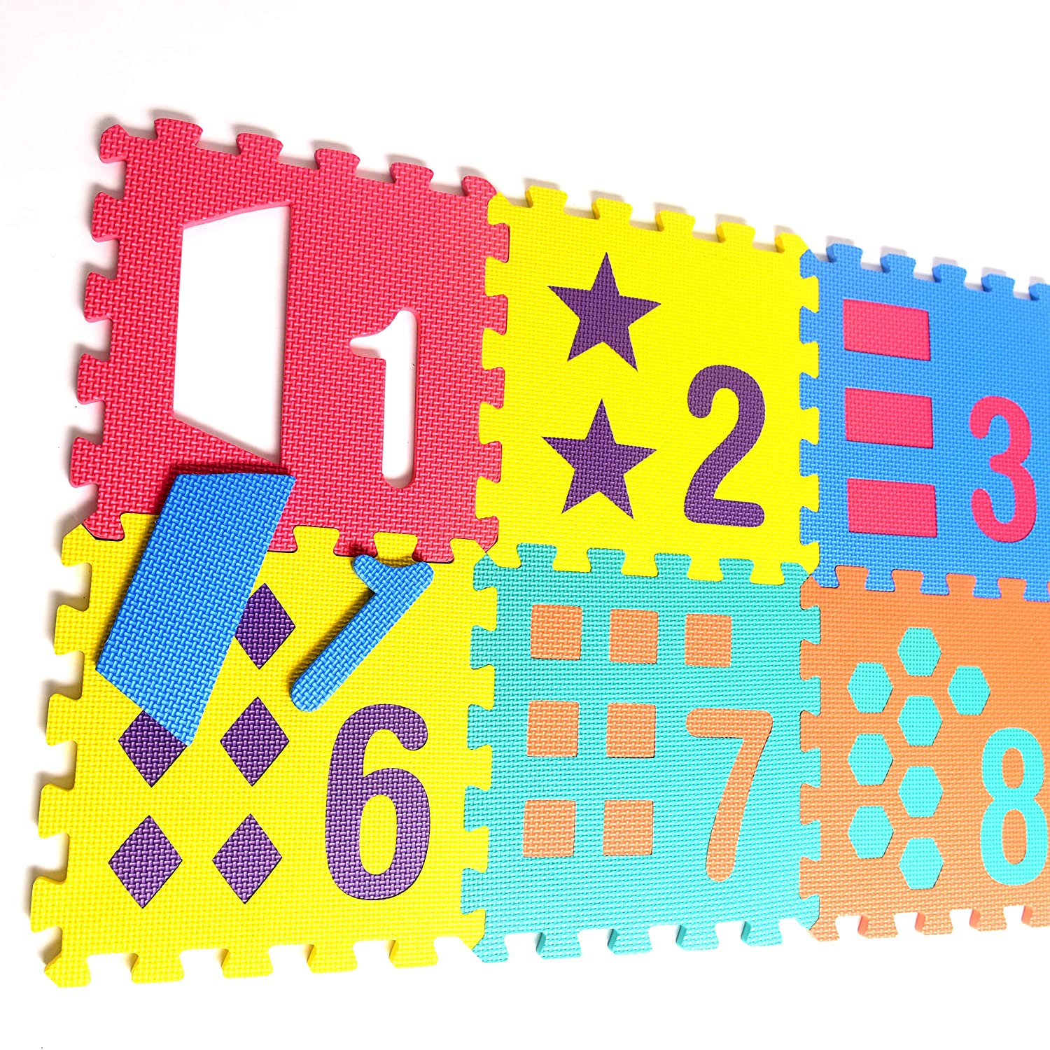 Ideal: Crawling Baby 9 Interlocking playmat Tiles Lovely Garden Rubber EVA Foam Puzzle Play mat Floor Gym Workout time Toddler Classroom Tile:12X12 Inch/9 Sq.feet Coverage Infant Kids 