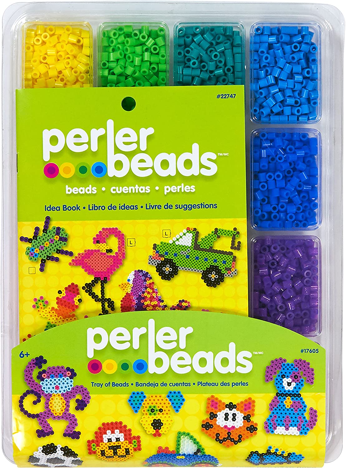 4001 pcs ..Multicolor New Beads Assorted Fuse Beads Tray for Kids Crafts with Bead Pattern Book 
