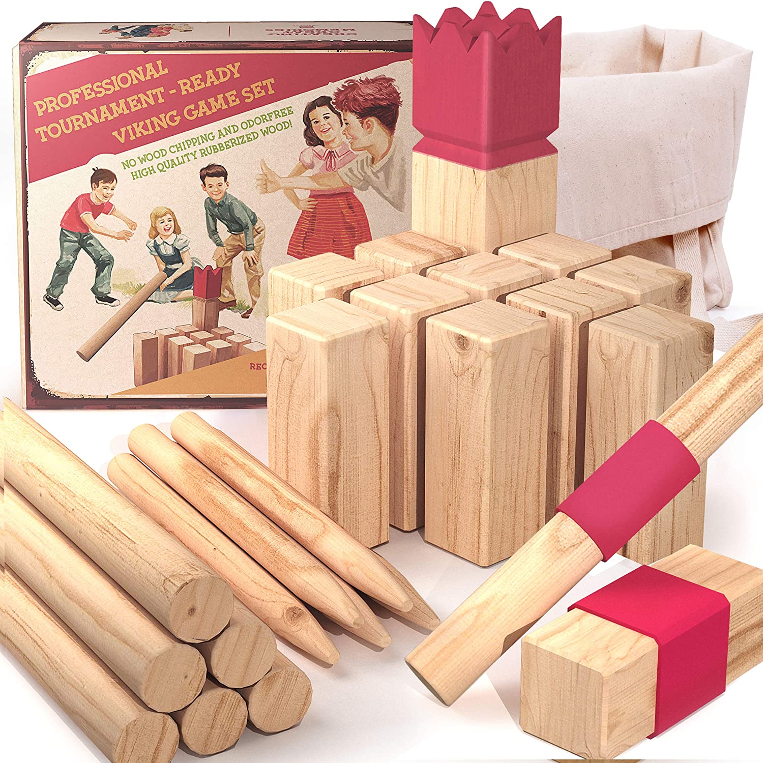 Yard Games Kubb Regulation Size Outdoor Tossing Game With Carrying Case and for sale online 