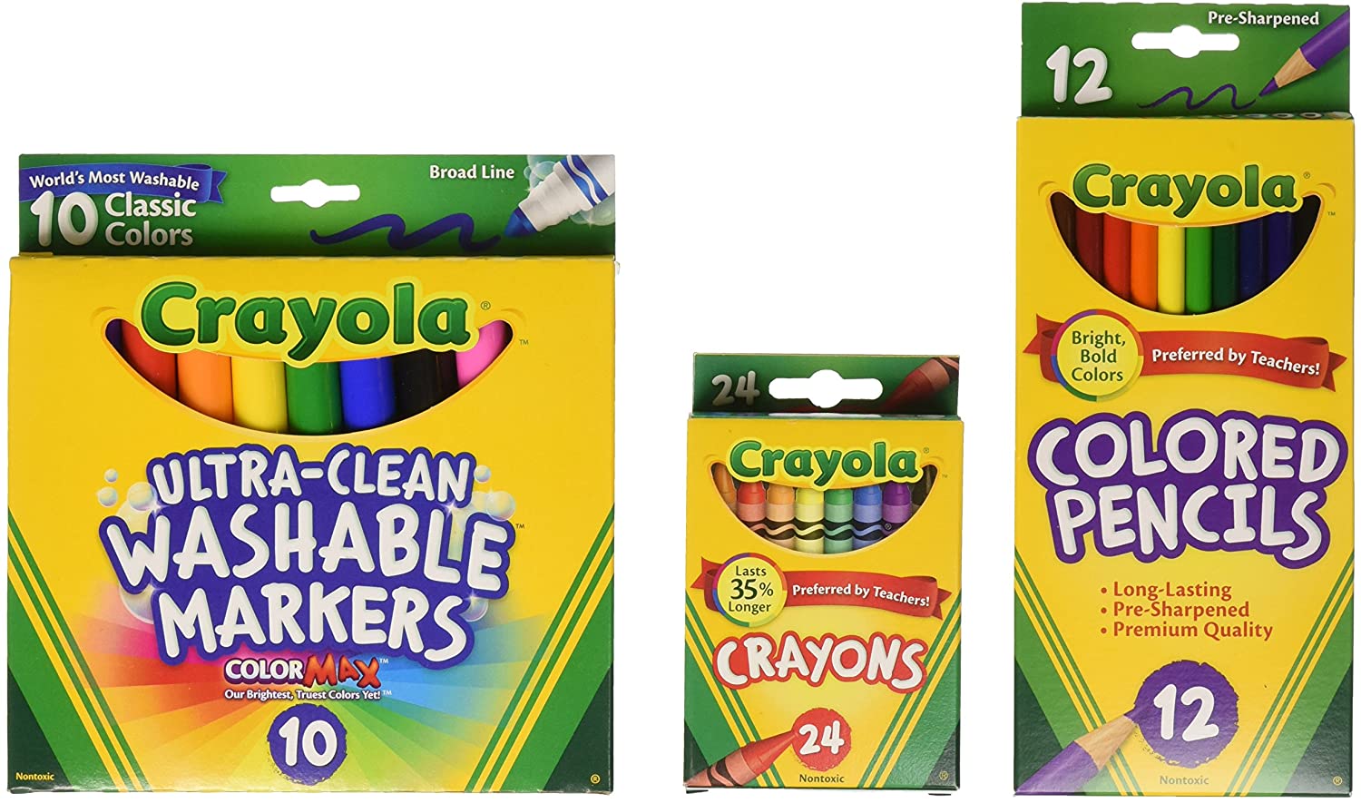 Back to School Supplies Crayola Neon Crayons 24Count 