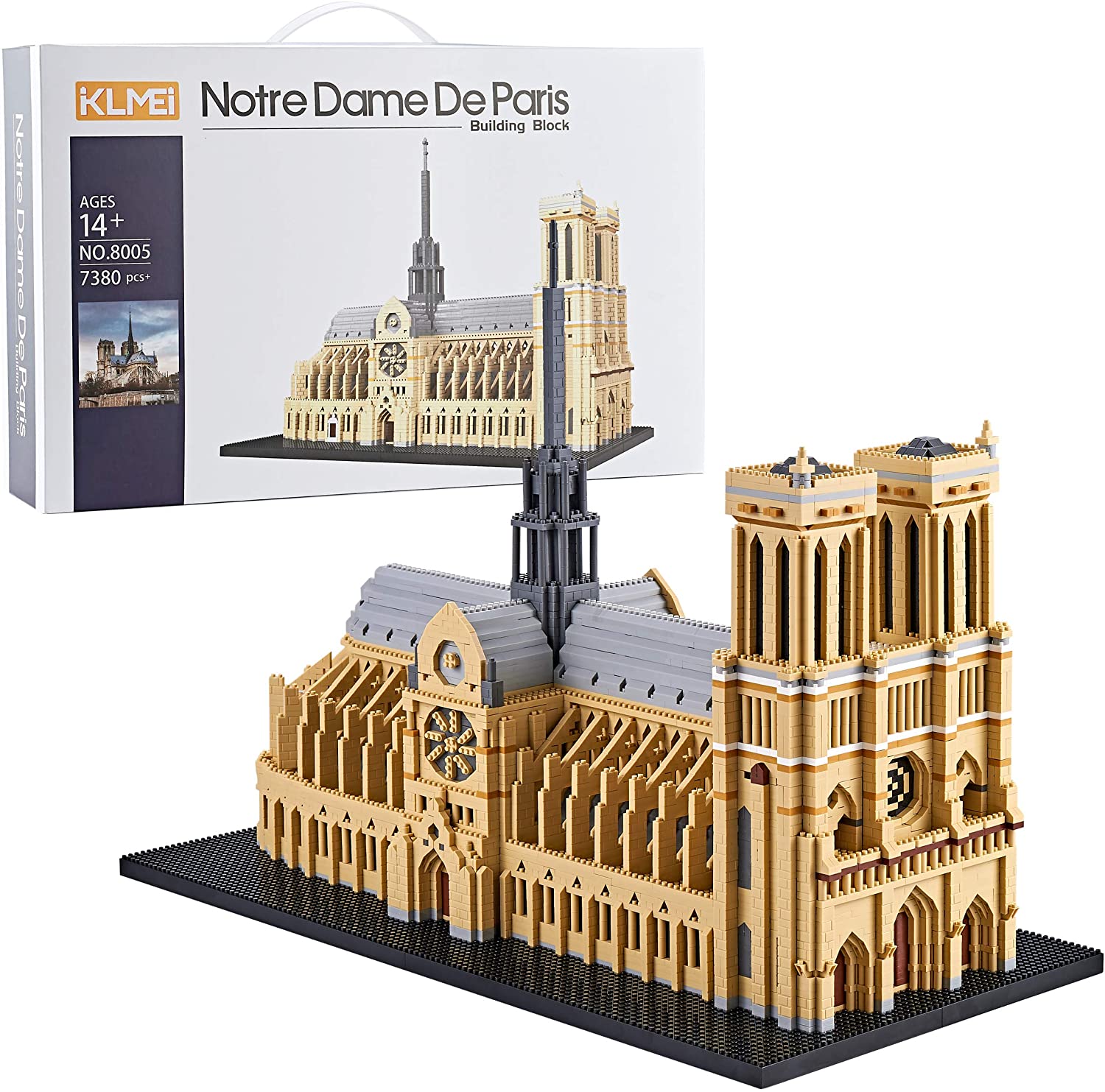 NeoLeo Notre Dame de Paris Church Large Challenge French Cathedral Micro Block Architecture Building Model Craft Kits（4018PCS） 