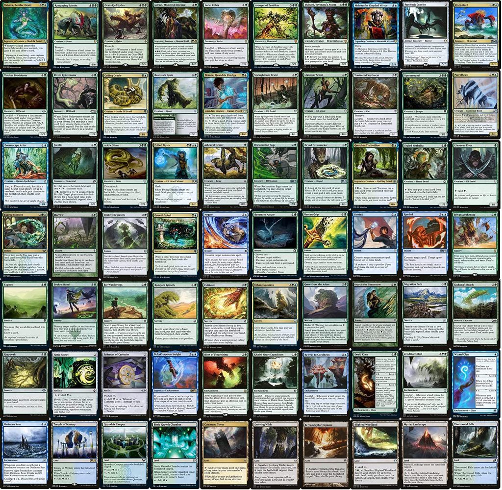 Elite Tatyova Landfall Commander Deck Simic Blue Green EDH 100