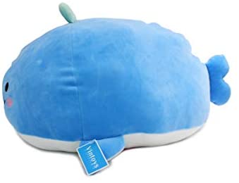 Vintoys Soft Narwhal Unicorn Whale Hugging Pillow Plush Doll Fish Plush Toy Stuffed Animals Blue 21 