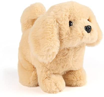 Soft Electronic Puppy Interactive Plush Dog Walking Barking Pet Toy Yellow 