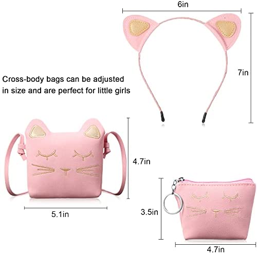 Delicate Cat Design Handbag Girl Shoulder Bag Children Coin Purse Crossbody Bag 