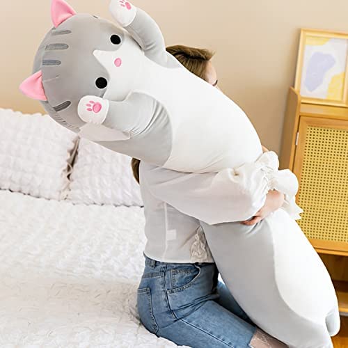 Long Cute Cat Doll Plush Toys Soft Stuffed Sleeping Pillow Large Kitten Comfort 