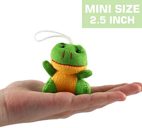 32 Pack Mini Plush Animal Toy Set Teacher Student Award Kindergarten Gift Cute Small Stuffed Zoo Animals Plush Keychains for Kids Themed Parties Party Favors Goodie Bag Fillers 