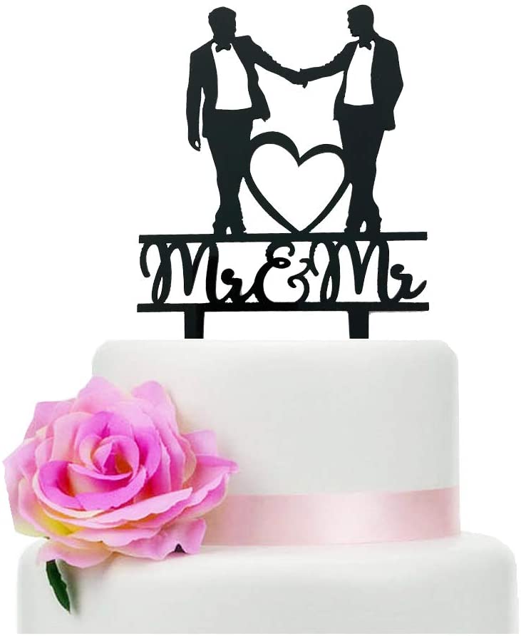Gay Men Wedding Cake Topper 