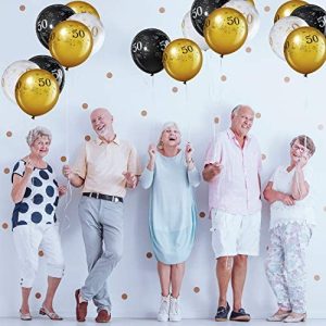 45 Piece 12 Inch 50th Birthday Party Latex Balloons Fifty Anniversary Party  Decoration White Gold Black 50 Theme Party Balloon for Birthday Party  Supplies Indoor Outdoor Decor – Homefurniturelife Online Store