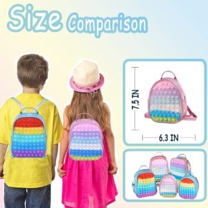 Vanblue Large Pop Backpack for Girls Fidget School Backpack Purse Shoulder Bag Party Favors Fidget Bag Gift for Kids Birthday Party ADHD Anxiety Stress Relief 