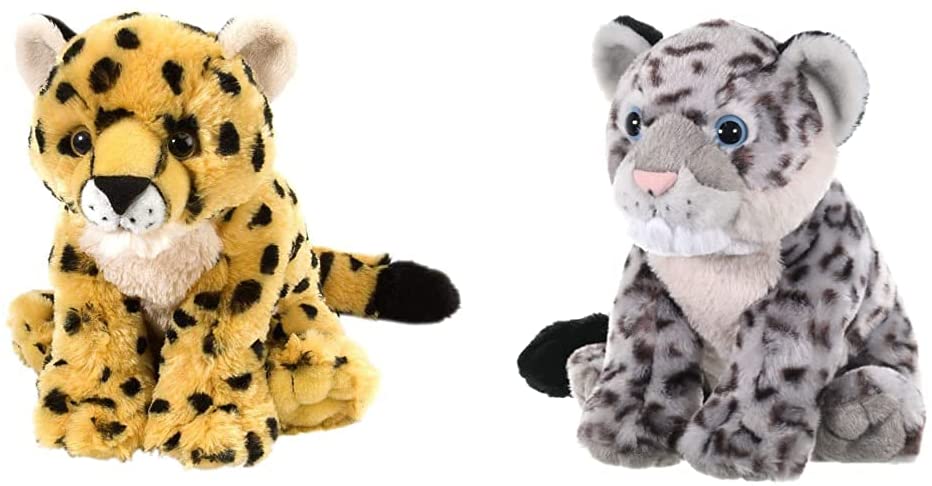 Wild Republic Cheetah Baby Plush, Stuffed Animal, Plush Toy, Cuddlekins 8  Inches & Snow Leopard, Cuddlekins, Stuffed Animal, 12 inches, Gift for  Kids, Plush Toy, Fill is Spun Recycled Water Bottles –