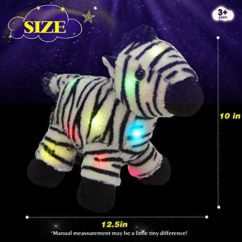 Green 12’’ Houwsbaby Light up Dinosaur Stuffed Animal Floppy LED Plush Toy Night Lights Glow Pillow Holiday Birthday Gifts for Kids Toddler Girls 