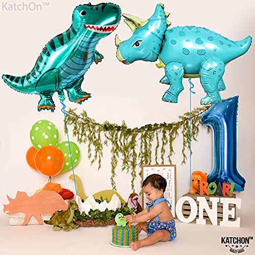 38 inch Blue Dinosaur Balloon Birthday Party boy dino foil mylar decorations 