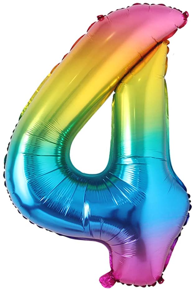 40 Inch Number Balloon 40 Rainbow Big Giant Jumbo Birthday Party Decorations Foil Mylar Helium Numbers Balloons 40th Anniversary Event 