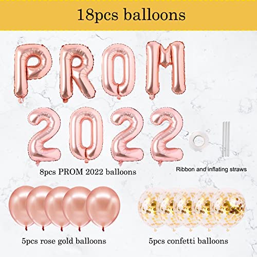 MOHLX Prom 2022 Balloons Banner,Prom 2022 Sign,Graduation 2022 Balloons,32 Inch Letter Balloons Foil Number Balloons,Prom 2022 Graduation Decorations,School Bunting,Congrats Grad Party Supplies Silver 