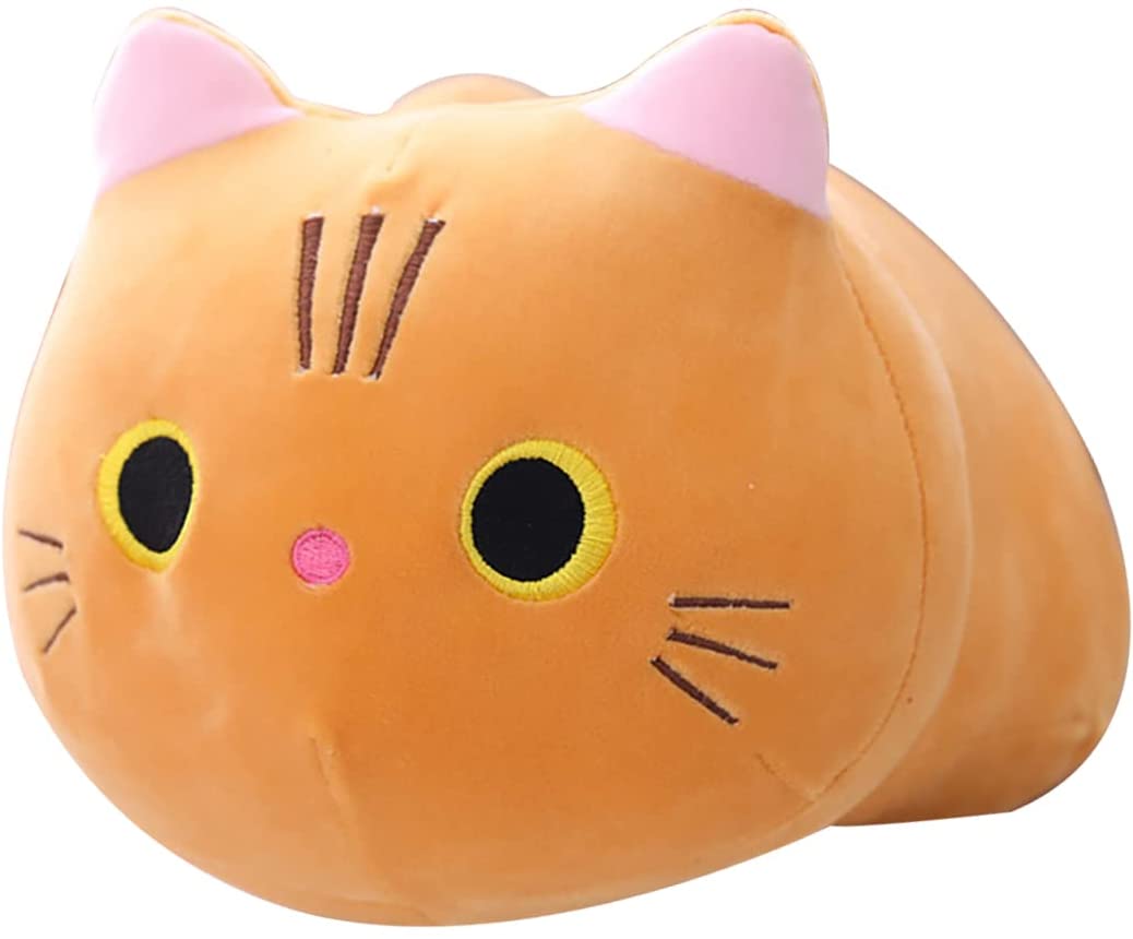 orange cat pillow