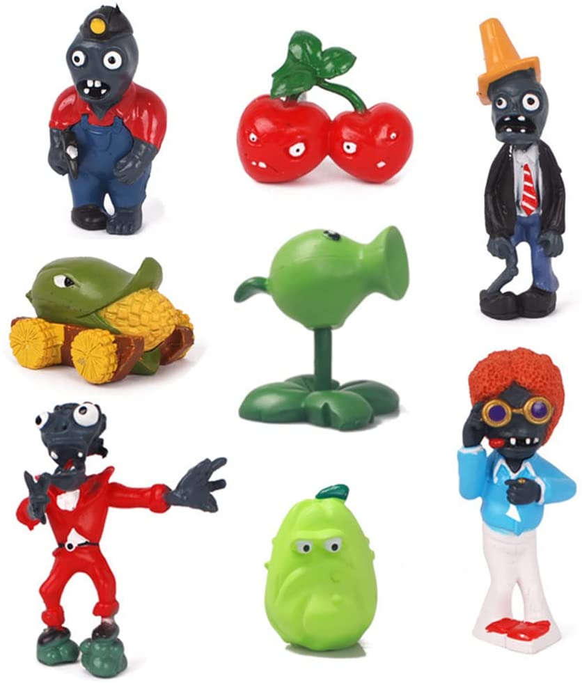 Zombies Action Figures Set Toy Collection Decor Kids Gift 16pcs Plants vs 