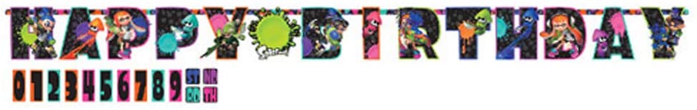 SPLATOON JUMBO LETTER BANNER KIT ~ Birthday Party Supplies Decoration Video Game 