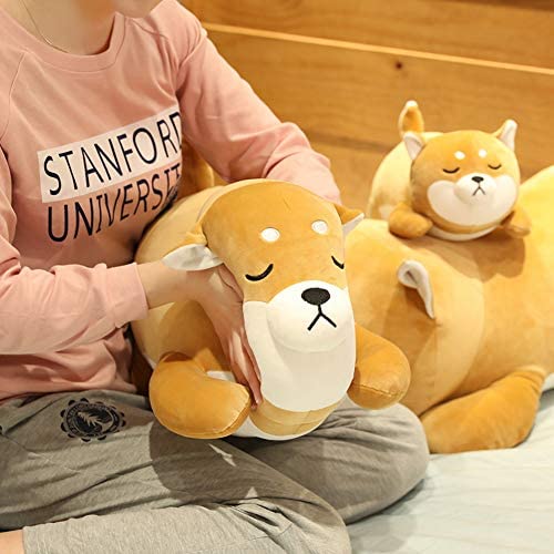 Round Eyes, 13.7 inch Shiba Inu Plush Pillow,Soft Corgi Stuffed Animals Toy Cute Sleeping Puppy Doll Gifts for Kids 