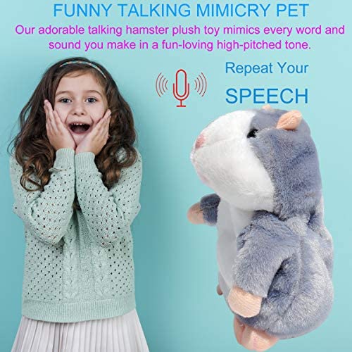 Funny Mimicry toy Talking Hamster Mouse Pet Repeats everything you say 