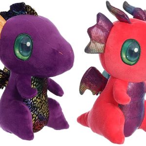 9" Light Up Shimmery Purple Dragon Aurora Light-Up Cuties 