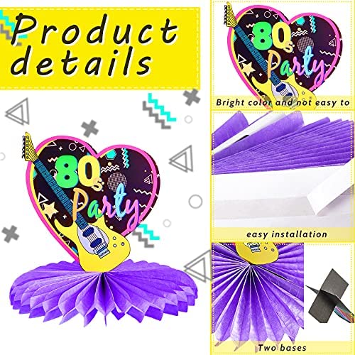 9 Pieces 80s Retro Party Supplies 1980 Party Honeycomb Centerpieces For Tables Decorations 80s Hippie Theme Party Table Topper Decorations For 1980s Birthday Baby Shower Party Suplies U2013 Online Store