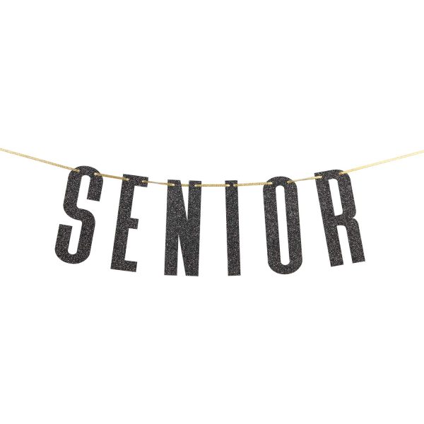 2019 Graduate Party Decorations Supplies INNORU # Done Banner Black Glitter Congrats Grad Sign 