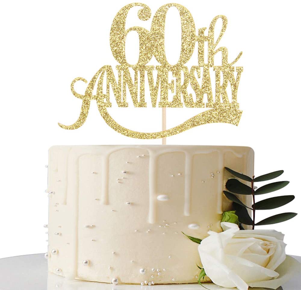 Cake Topper for 60th Wedding Anniversary/Birthday Party DT 