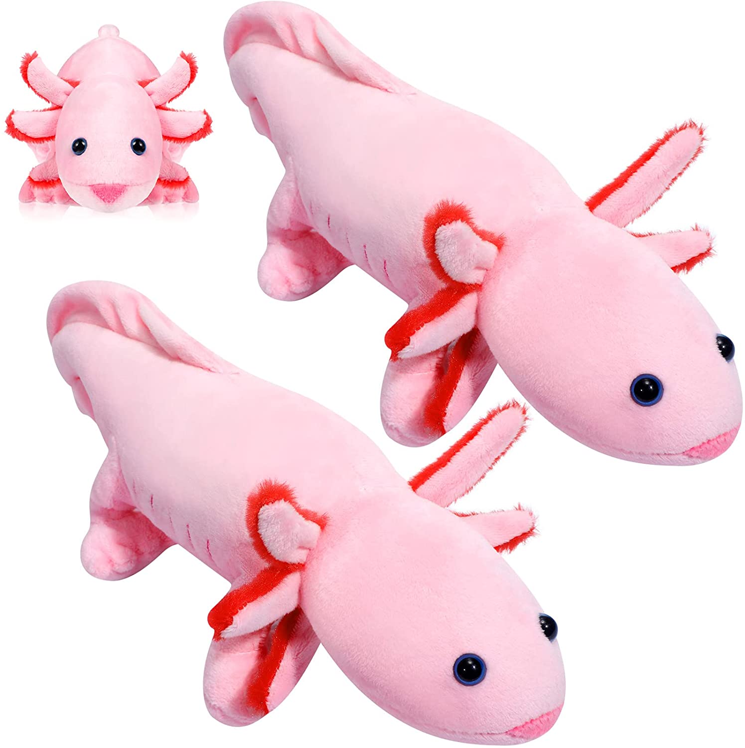 A PlushToys,Cute Axolotl Stuffed Animal Plush Toy 3D Pillow Soft Lumbar Back Cushion Plush Stuffed Toy Gifts for Children 12 Inch 